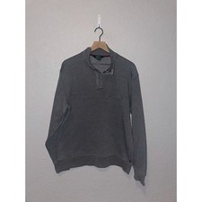 Woolrich Woolen Mills Gray Sweater Sweatshirt Outerwear Men L Large