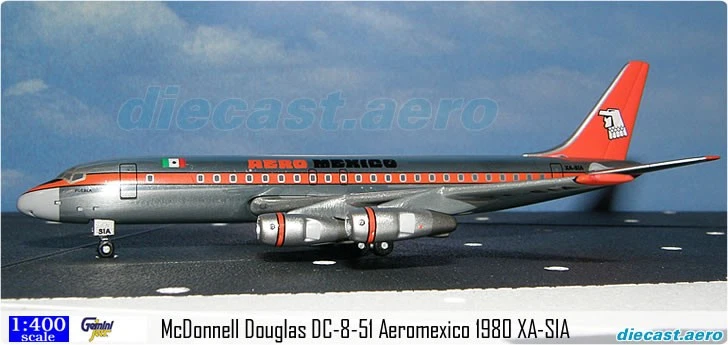 * RARE * McDonnell Douglas DC-8-51 Aeromexico XA-SIA GeminiJets 1:400 GJAMX562 - Photo 1/1