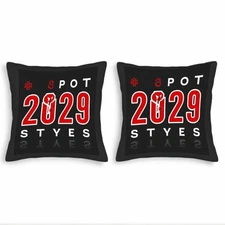 Set of 2 Decorative Throw Pillow Covers 18x18in -Perfect for Couch Bed Car Decor