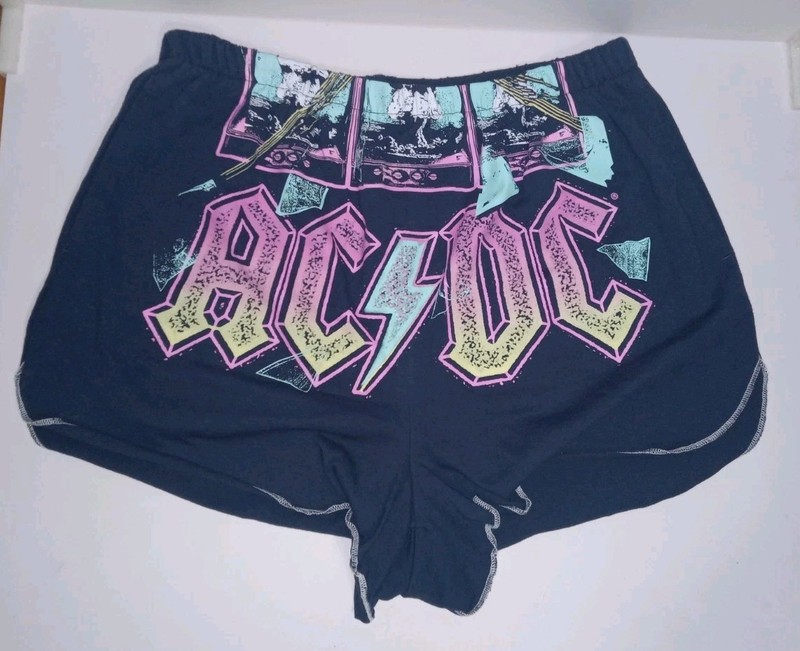 Women's AC/DC Pull-On Pocket Graphic Shorts - Elastic Waist~Size M, Gently Used!