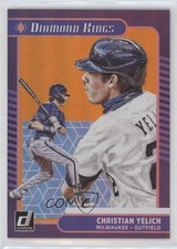 2021 Panini Donruss Diamond Kings Holo Orange Christian Yelich #24 0bn8