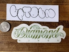 Vintage Diamond Supply Co. Mike Giant Green /clr  Script  Sticker  Skateboarding