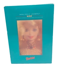 1995 Holiday Jewel Barbie 14311 Porcelain Doll Mattel New In Box B1