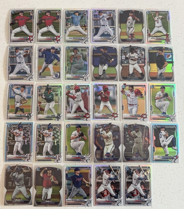1st Bowman Chrome 29x Refractor Rookie Lot - Various Years And Teams See Pics