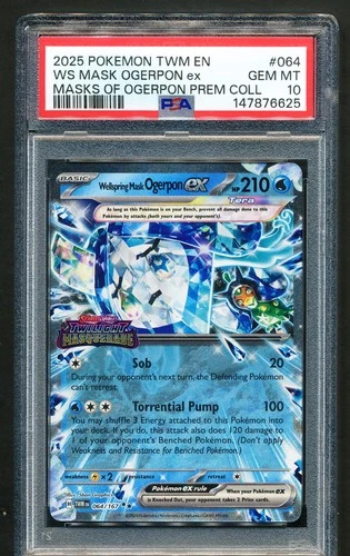Wellspring Mask Ogerpon ex 064/167 Stamped Pokémon Twilight Masquerade PSA 10
