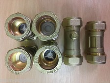 BRASS SINGLE CHECK VALVE 22MM NON RETURN COMPRESSION 