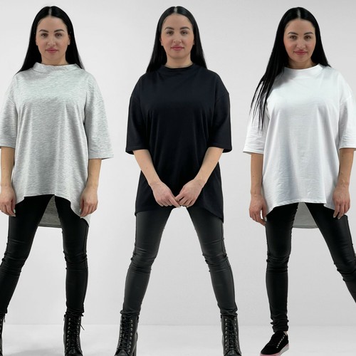 Ex Zara Oversized Cotton T-shirt Top 