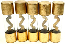 5 Pack - 30 AMP AGU Gold Plated Fuses Round Glass Fuses