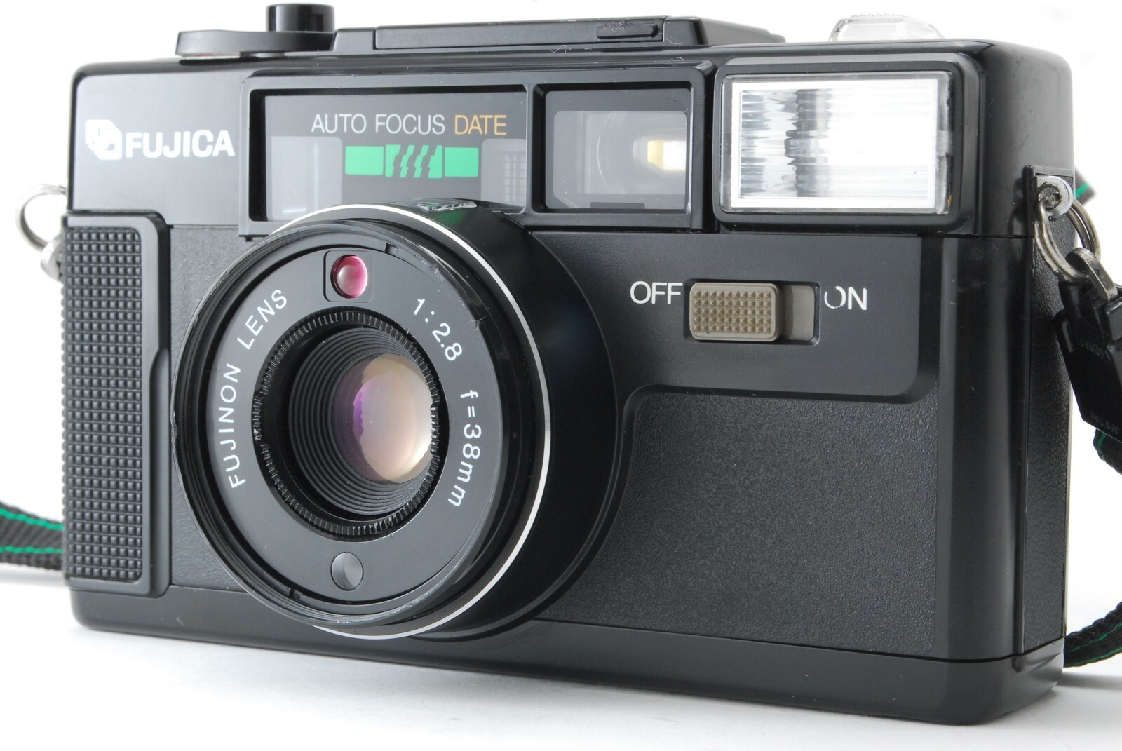 NEAR MINT Fujica Auto-7 Date Black 35mm Film Camera Japan