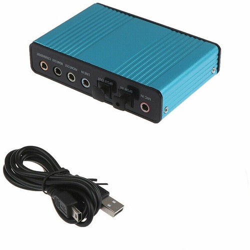 USB Optical & Analog Sound Card 5.1 Channel SPDIF DOLBY DAC Audio for PC Laptop - Picture 5 of 5