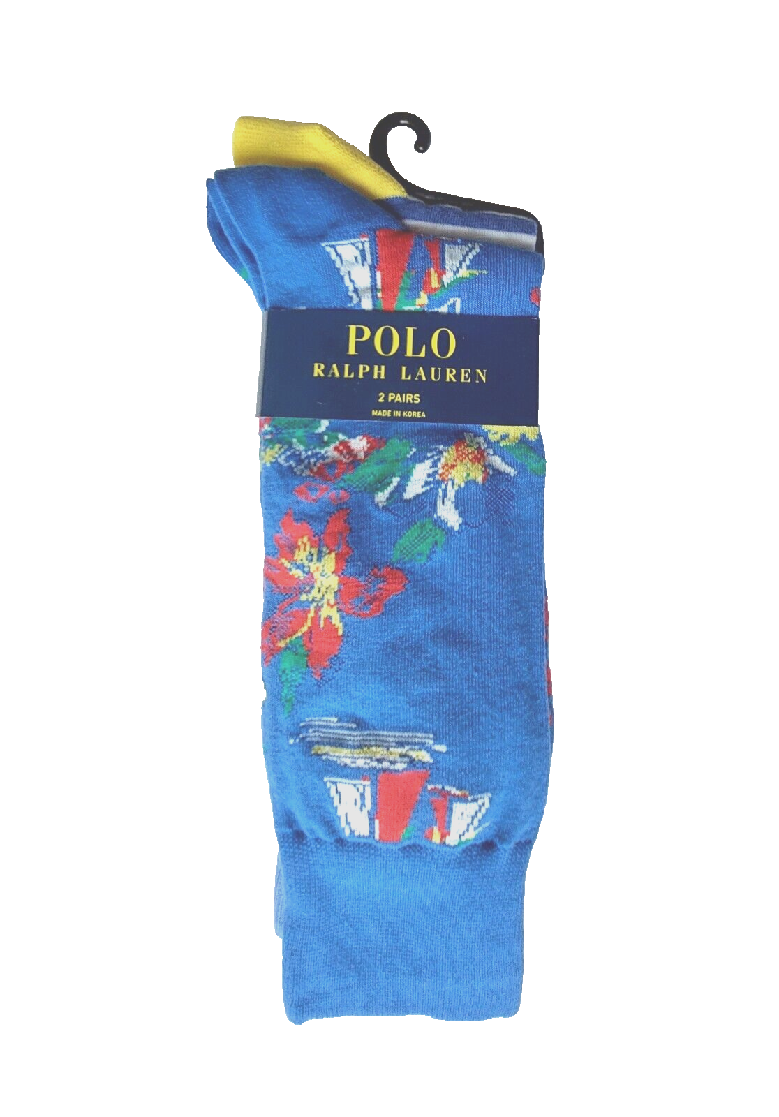 Taglia (6 12) Polo Ralph Lauren da uomo confezione da 2 calzini pony golf hawaiano vacanze