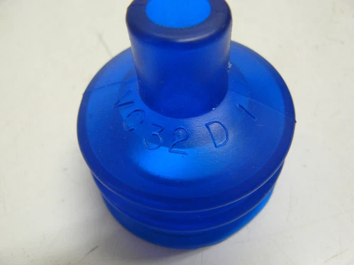 VICAS VC-32 D 1 VACUUM CUP DOUBLE BELLOWS 2.0 OD BLUE VINYL NEW