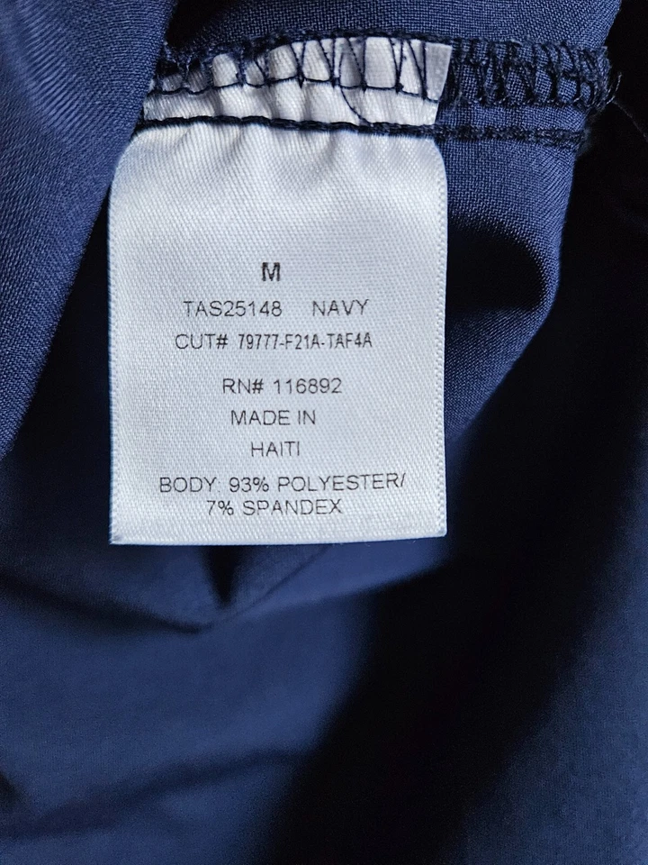 Blusa Médica para Mujer Tafford Talla M Azul Marino Foto 3 de 4