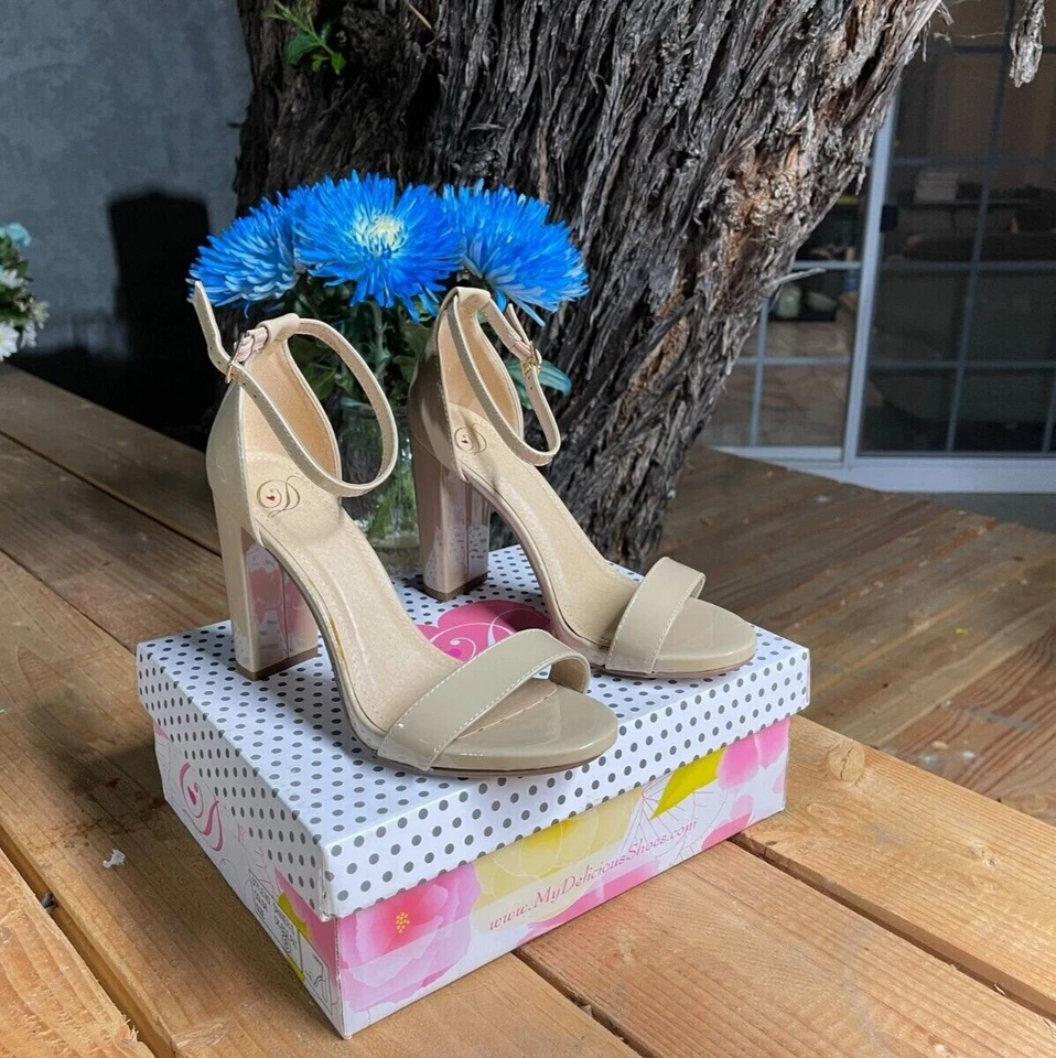 Nuevo My delicioso Shoes Mujer talla 8.0 y 7.0 Shiner-S Color DK-BGE PA   Foto 2 de 3