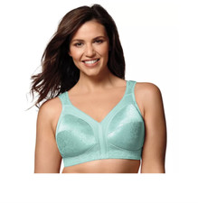 PLATEX Ultimate Comfort Strap Full Figure Green WF BRA 40-44 C-DDD  4693 NWT