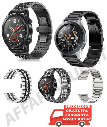 Cinturino amazfit gtr 47mm gtr 2 gtr2e gtr 3 pro stratos 2/2s/3 acciaio  inox | eBay