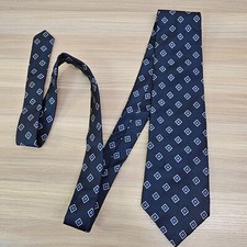 Foulard Tie Men Navy Diamond BROOKS BROTHERS 346 Trad Necktie Ivy Prep Dress USA