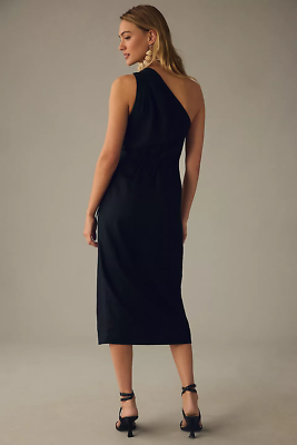 NWT ANTHROPOLOGIE ONE-SHOULDER LINEN DRESS 8 | eBay