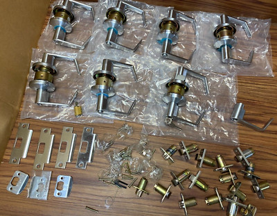 7 Cal-Royal Entry Lever Cylinder Lock Mounting Hardware Lot Mixed SPARE PARTS