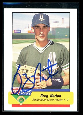 1994 South Bend Silver Hawks GREG NORTON Signed Card autograph AUTO WHITE SOX