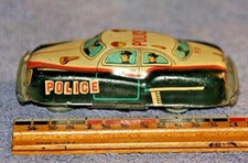VINTAGE 1950'S TIN TOY 3" POLICE CAR-JAPAN