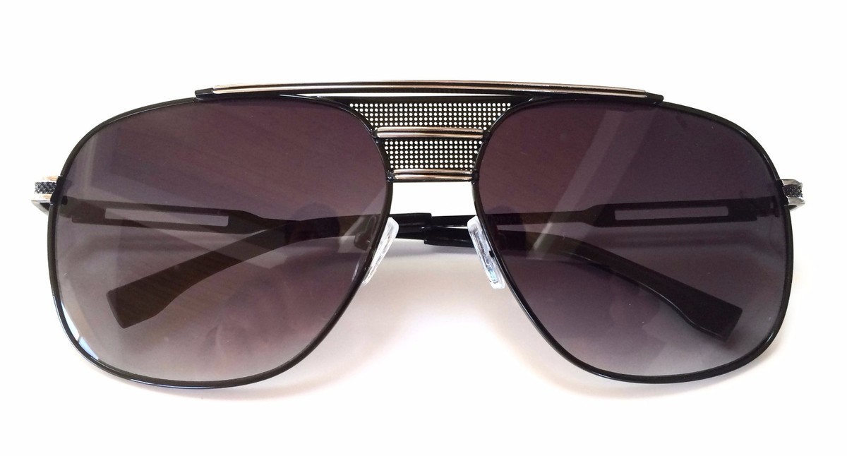 Retro Square Aviator Sunglasses with Glass Lenses and Metal Frames Retro Metal Aviator Sunglasses With Clear Lens Glasses - zeroUV main image 2