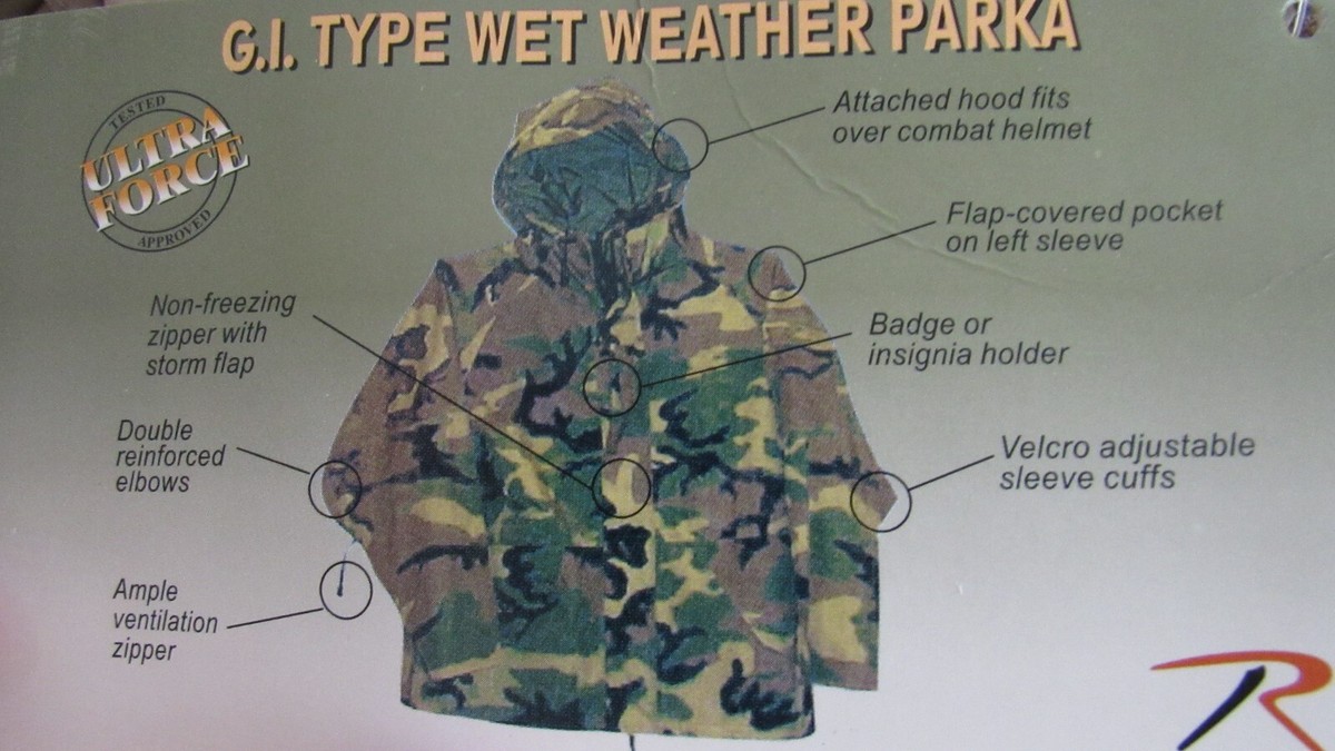 US Military style Cold Wet Weather DESERT Camo Parka Jacket size