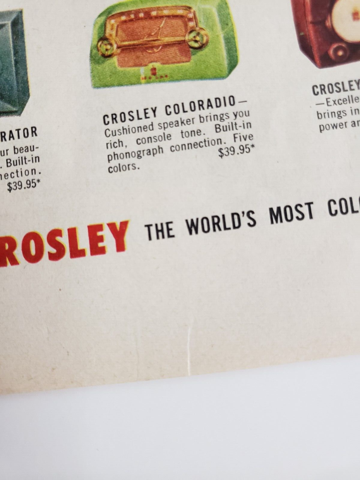 Crosley Skymaster Radio Vintage 1953 Ad Magazine Print Douglas Aircraft