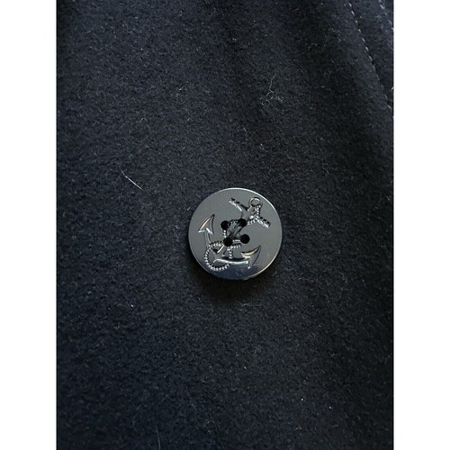 Vtg 2007 Old Navy Men Sz S Premium Wool Double Breasted Navy Flannel Peacoat - Picture 9 of 14