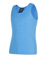 Podium Teamwear Plain Colour Slim Fit Kids Singlet Quick Dry Moisture Wicking