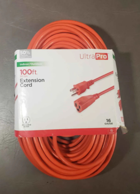 #ad Heavy Duty 100ft Extension Cord 16AWG UL Certified Outdoor 3 Prong Safe Use $29.99