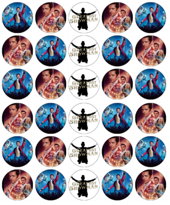 30x The Greatest Showman Cupcake Toppers Edible Wafer Paper Fairy Cake ...