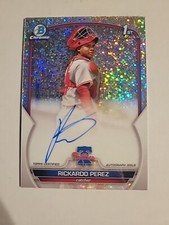 2023 BOWMAN CHROME REFRACTOR AUTO #CPA-RPZ SPECKLE RICKARDO PEREZ F19