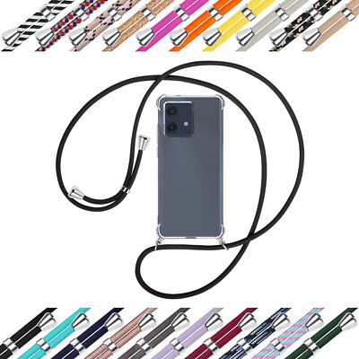 Handykette (S) für Motorola Edge 40 Neo (XT2307-1, 6.55'') Umhängehülle mit Band