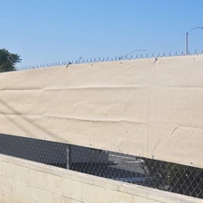 6FT,  10FT tall Outdoor Fence Windscreen Privacy Screen Shade Cover Garden Beige