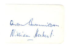 Owen Brannigan & William Herbert Signed Page 1950s / Autographed