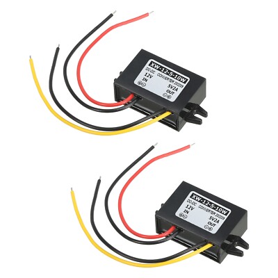 DC 12V bis DC 5V 2A 10W Leistung Wandler Regler Plastik Schale Pack von 2