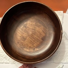 Solid Wood Bowl, Handmade, Collectible, Vintage 30