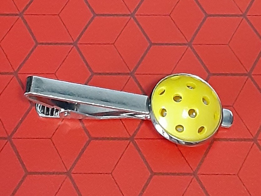 Pickleball Tie Bar Clip for Stylish Sports-Themed Accessories
