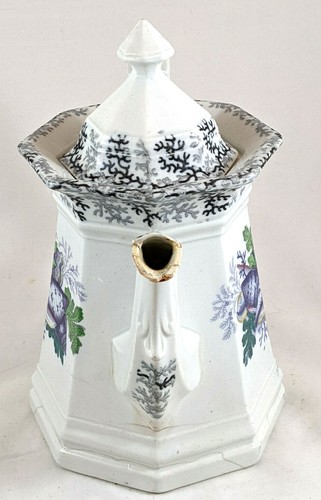 Cafetera antigua estilo Staffordshire - Imagen 9 de 12