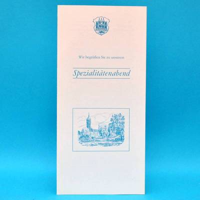 Spezialitätenabend Wittenberg 1988 | Speisenkarte DDR Küchenmeisteraktiv B