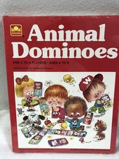 Vintage Golden animal Dominoes