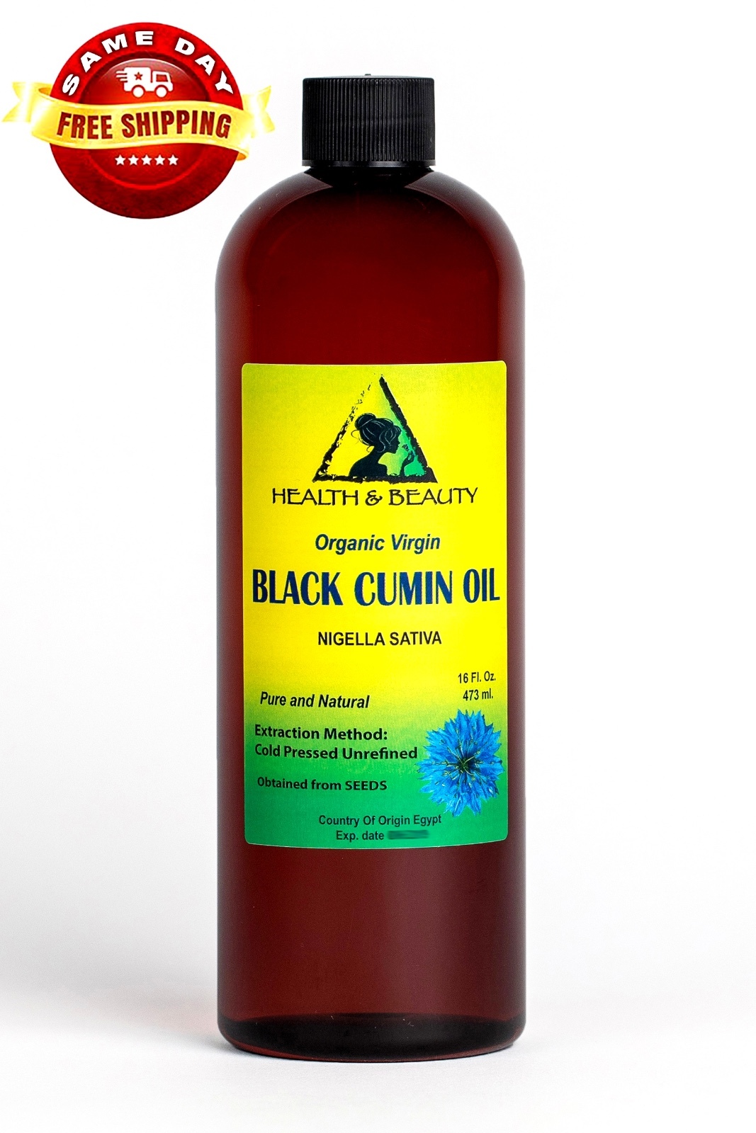 BLACK CUMIN SEED OIL UNREFINED ORGANIC VIRGIN RAW COLD PRESSED FRESH 16