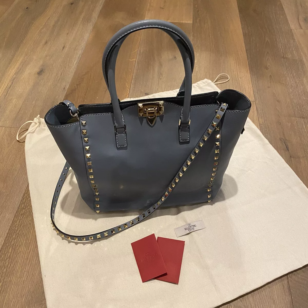 Valentino Rockstud Double Handle Tote Bag