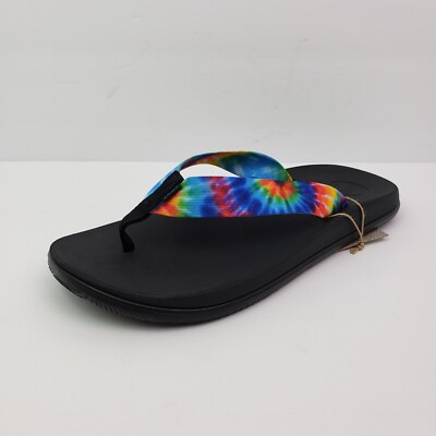 Chaco Chillos Mens Sz 12 Dark Tie Dye Slip On Flip Flop  display picture 2