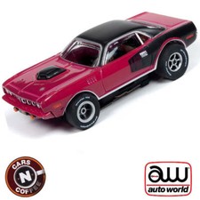 Auto World 71' Plymouth Cuda Pink Xtraction R26 HO Slot Car SC341 for AFX