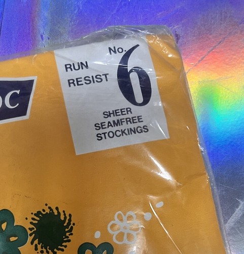 Vintage 1970’s Aristoc Run. Resist 6, nylon stockings. Shade Coriander. Size 11 - Picture 2 of 6