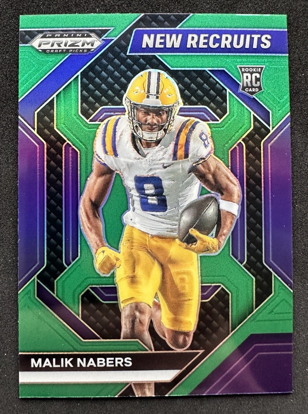 2024 Panini Prizm Draft Malik Nabers Green Refractor Rookie RC New Recruits LSU