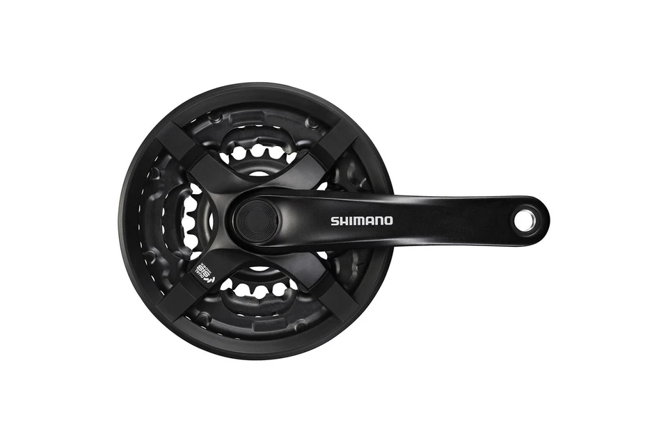 Shimano FC-TY501 6/7/8-Fach Kurbel mit Kettenblättern - Schwarz