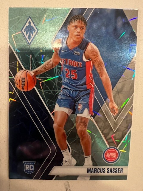 QTY: 2023-24 Panini Phoenix - Marcus Sasser ( Pistons ) Rookie Teal Lazer #263